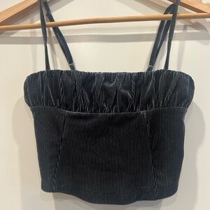 Urban Outfitters Navy  Velvet Camisole